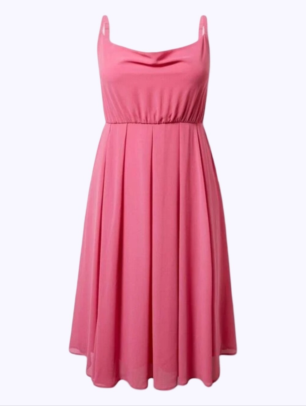 Torrid Pink Chiffon Cowl Neck Midi Dress Plus Size Pockets Barbiecore NEW 2X